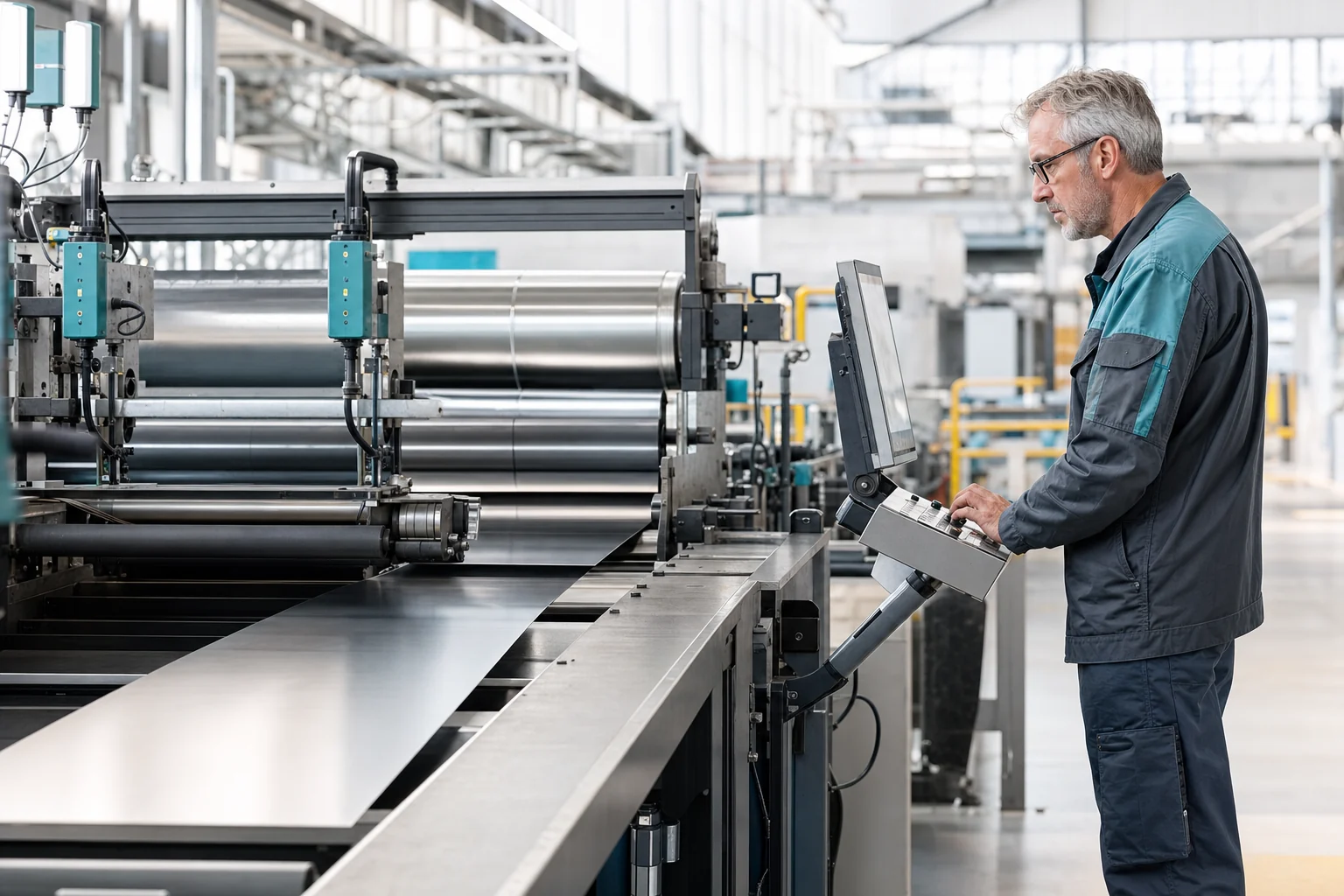Prozessingenieur an einer modernen Stahlwalzanlage